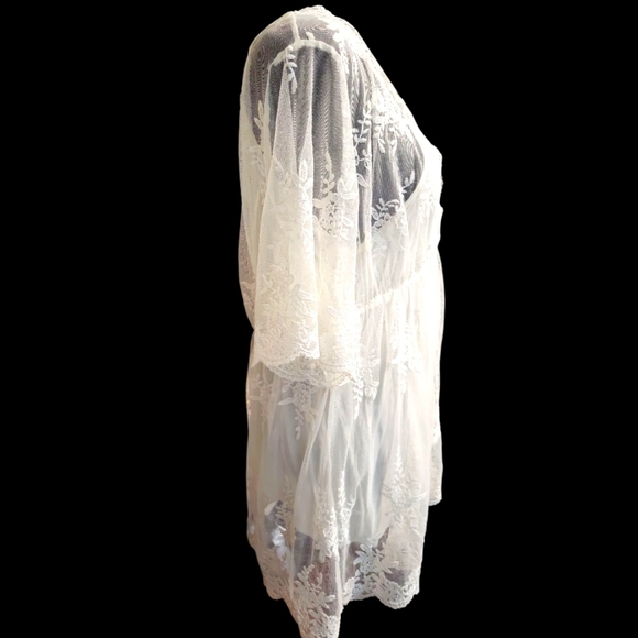 Entro large white Sheer lace Lined Tunic With Camisole NEW WITH TAGS - Picture 12 of 16